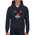thumbnail image 1 of Argyle Bear Vibes - Classic Plaid Emoji Design Youth's Hoodie, 1 of 4