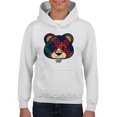 thumbnail image 1 of Argyle Bear Vibes - Classic Plaid Emoji Design Youth's Hoodie, 1 of 4