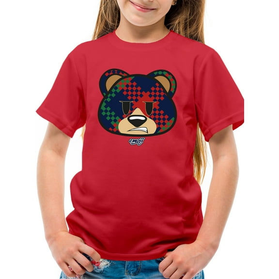 Argyle Bear Vibes - Classic Plaid Emoji Design Youth's T-shirt