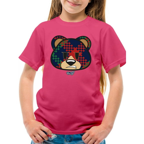 Argyle Bear Vibes - Classic Plaid Emoji Design Youth's T-shirt