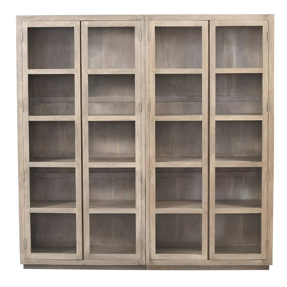 Argyle Bookcase in Modern Light Ash Ivory Finish on Reclaimed Solid Wood