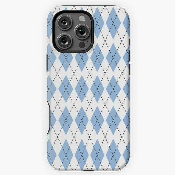 Argyle Carolina Pattern UNC Tar Heels Phone Case for iPhone 16 15 14 13 12 11 Pro Max