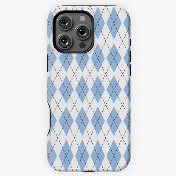 Argyle Carolina Pattern UNC Tar Heels X1602 Phone Case Compatible with iPhone 17 16 15 14 13 12 11 Pro Max – Premium Protection