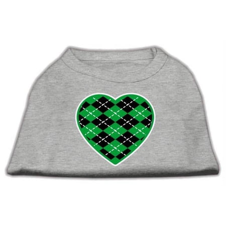 Argyle Heart Green Screen Print Shirt Grey XXXL - 20