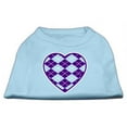 thumbnail image 1 of Argyle Heart Purple Screen Print Shirt Baby Blue Sm - 10, 1 of 1
