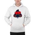thumbnail image 1 of Argyle Love Emoji - Playful Hearts Graphic Men's Hoodie, 1 of 4