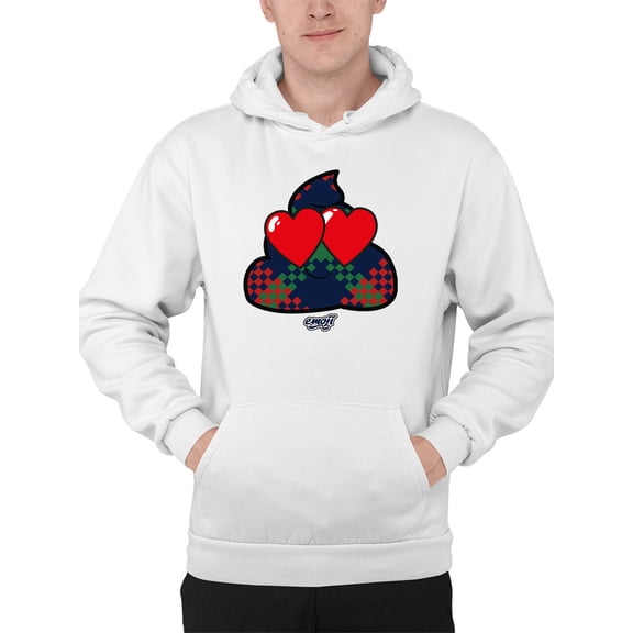Argyle Love Emoji - Playful Hearts Graphic Men's Hoodie