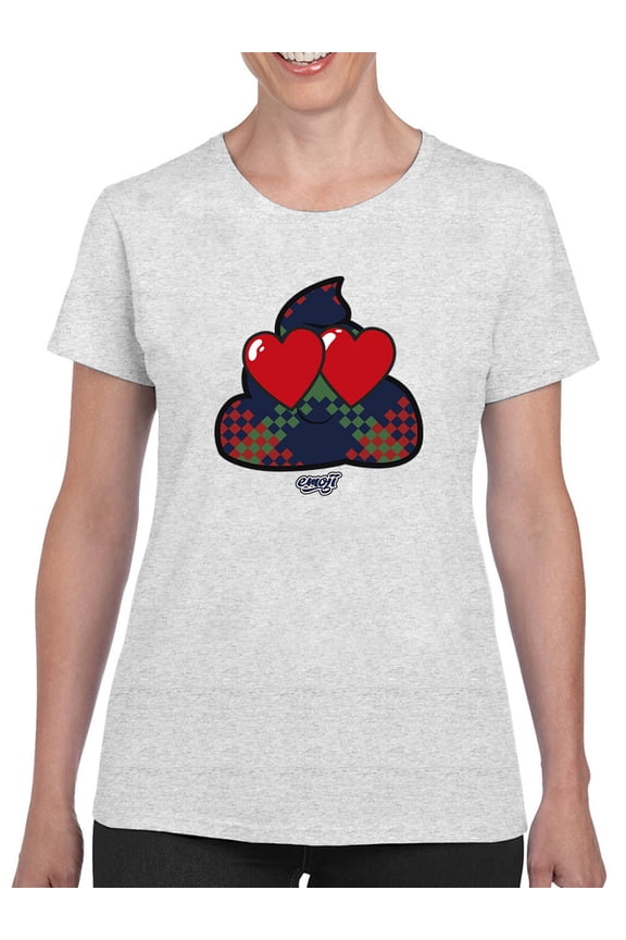 Argyle Love Emoji - Playful Hearts Graphic Women's T-shirt