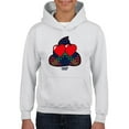 thumbnail image 1 of Argyle Love Emoji - Playful Hearts Graphic Youth's Hoodie, 1 of 4