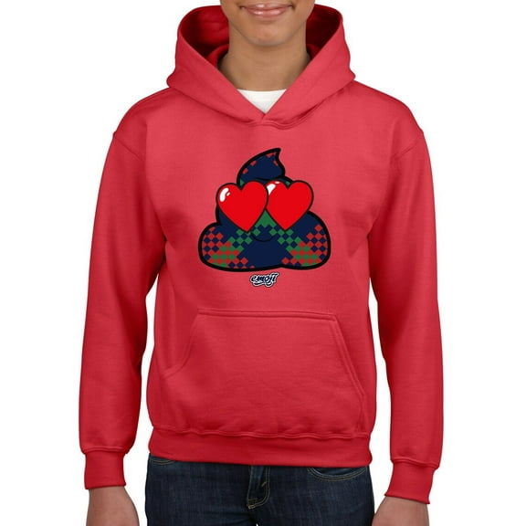 Argyle Love Emoji - Playful Hearts Graphic Youth's Hoodie