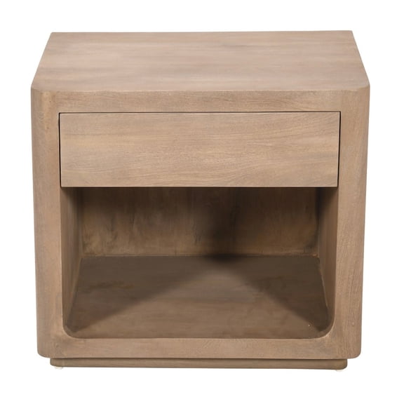 Argyle Nightstand in Modern Light Ash Ivory Finish on Reclaimed Solid Wood