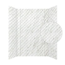 Argyle Tile PVC Glue-up Tub and Shower Wall Panels Surround in Marble (96 Sq.ft) - 1 Piece