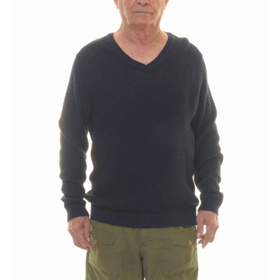 Argyleculture Men's V-Neck Midnight Long Sleeve Sweater Size L