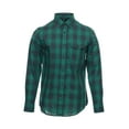 thumbnail image 1 of Argyleculture Russell Simmons Men's Plaid Button Down Sport Shirt (XLarge, Pine), 1 of 4