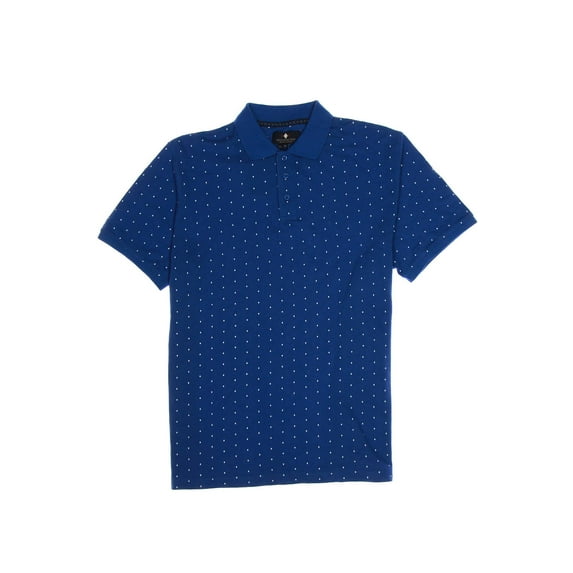 Argyleculture by Russell Simmons Blue Dotted Polo Shirt Golf , Size XLarge