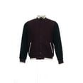 thumbnail image 1 of Argyleculture by Russell Simmons Burgundy Color Block Letterman Jacket Varsity , Size Medium, 1 of 4