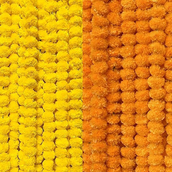 Arhsimvija Artificial Flowers For Decoration Pack Of 10 Orange &5 Yellow