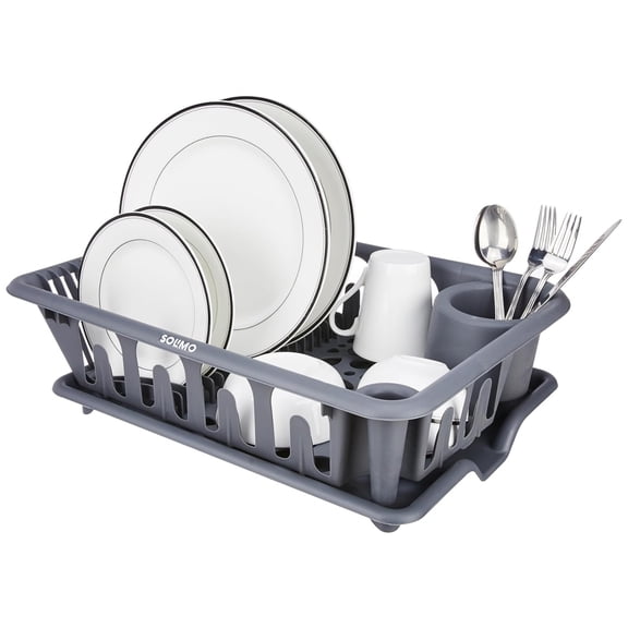 Arhsimvijar Large Plastic Kitchen Sink Rack with Drainage Tray For Dishdry