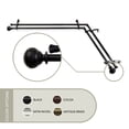 thumbnail image 1 of Ari 13/16 inch Corner Window Double Curtain Rod 66-120" - Black, 1 of 2