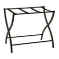 thumbnail image 1 of Ari 26-Inch Bronze Metal Transitional Folding Luggage Rack Organizer with Nylon Belts, 1 of 3