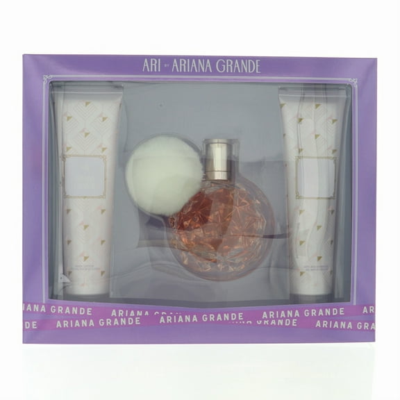 Ariana Grande Ari , 3 Pc Gift Set 3.4oz EDP Spray, 3.4oz Bath and Shower Gel, 3.4oz Body Souffle