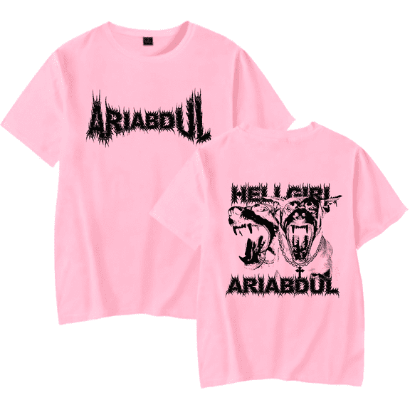 Ari Abdul Merch Doberman T-shirt Printed shirt Unisex Short Sleeve Tee Crewneck Streetwear Top