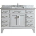 thumbnail image 1 of Ari Kitchen & Bath Danny 48" Solid Wood Bathroom Vanity in White, 1 of 7