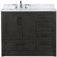 thumbnail image 1 of Ari Kitchen & Bath Huntington 42" Solid Wood Bathroom Vanity in Weathered Gray, 1 of 9