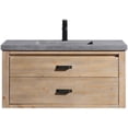 thumbnail image 1 of Ari Kitchen & Bath Kane 36" Floating Solid Wood Bathroom Vanity in Weathered Fir, 1 of 11