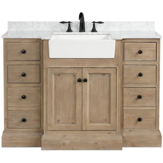 Ari Kitchen & Bath Kelly 48" Solid Wood Bathroom Vanity in Weathered Fir