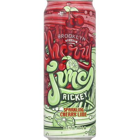 AriZona Cherry Lime Rickey Sparkling Soda, 23.5 fl oz Cans, 24 Pack