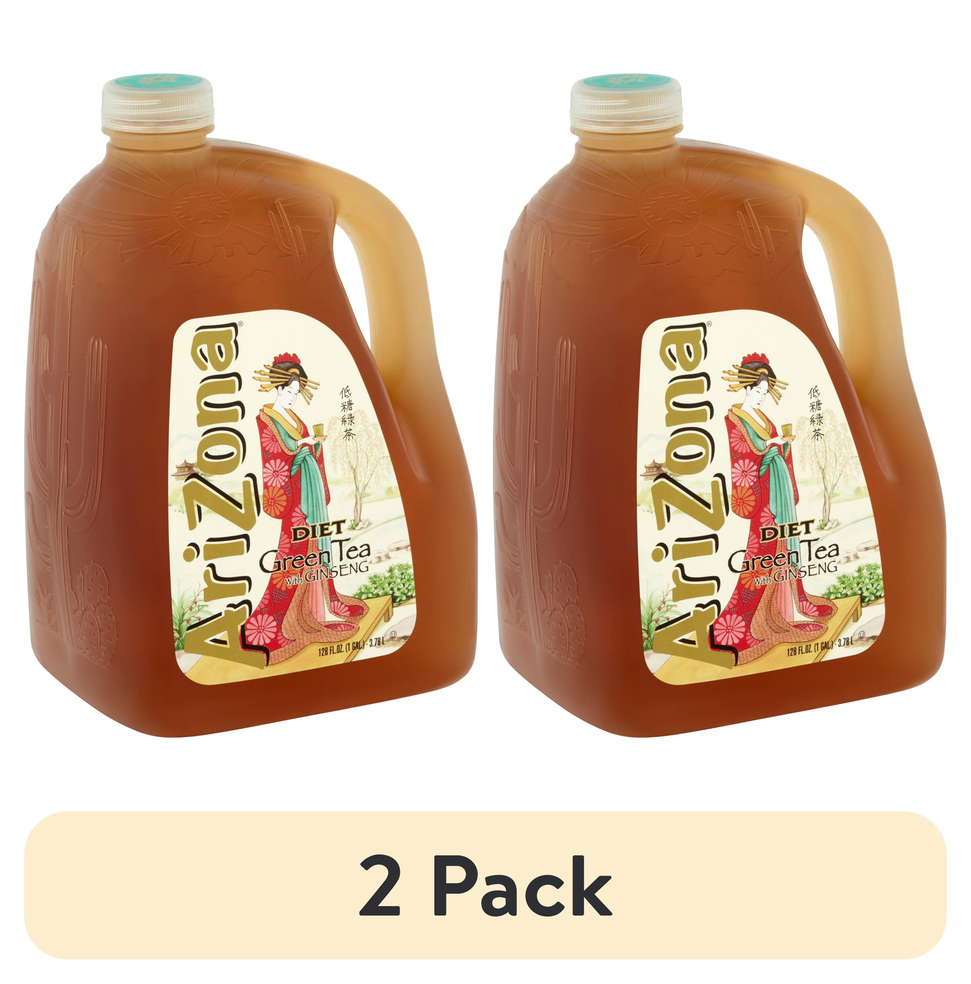 (2 pack) AriZona Diet Green Tea with Ginseng, 128 fl oz - Walmart.com