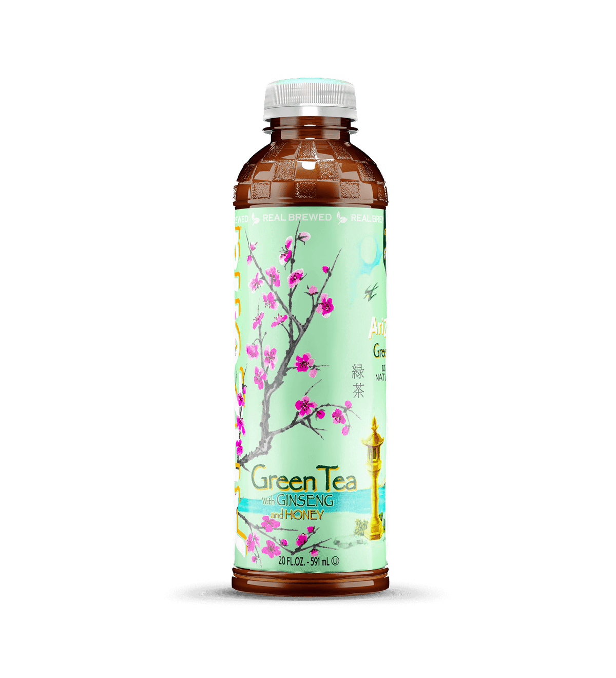 AriZona Green Tea with Ginseng and Honey, 20 fl oz (Pack of 12)