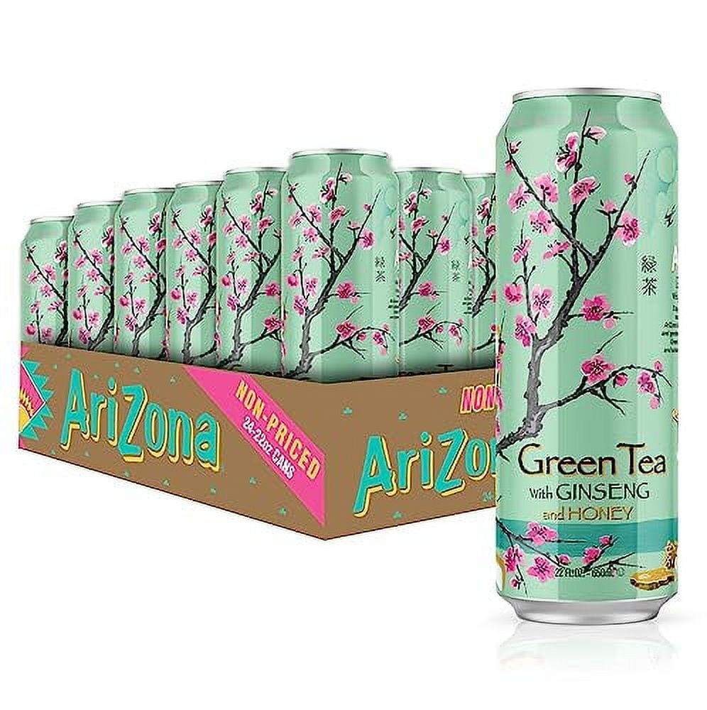 AriZona Green Tea with Ginseng and Honey - Big Can, 22 Fl Oz (Pack of ...