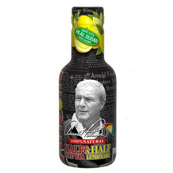 AriZona Iced Tea Arnold Palmer Black Half & Half - Made with Real Sugar 16.9 oz Plastic Bottles - Pack of 20