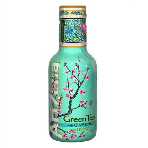 AriZona Iced Tea Green - Made with Real Sugar 16 oz Plastic Bottles - Pack of 20