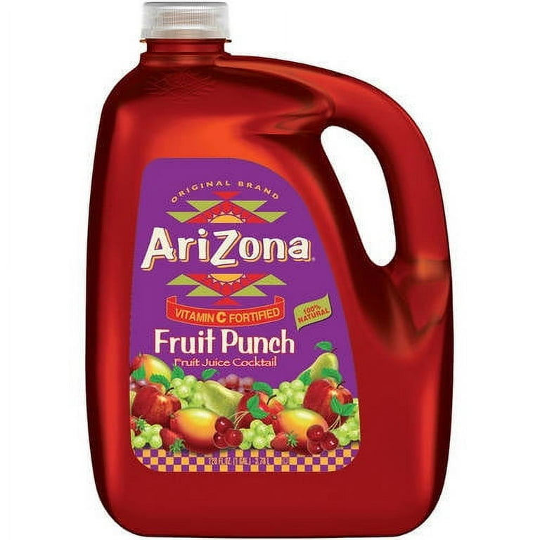 AriZona Kiwi Fruit Punch Juice Cocktail 128 Fl Oz with 10% Juice