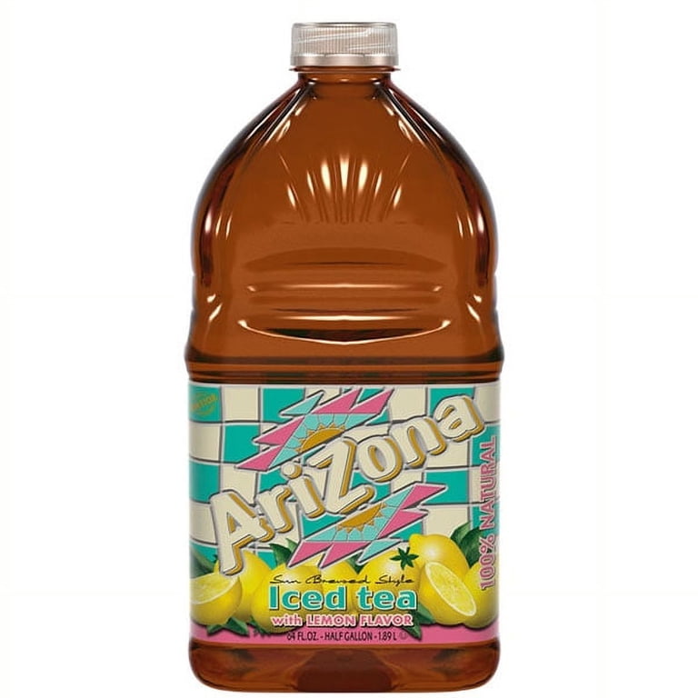 AriZona Lemon Flavor Iced Tea 64 oz Plastic Bottles - Pack of 8