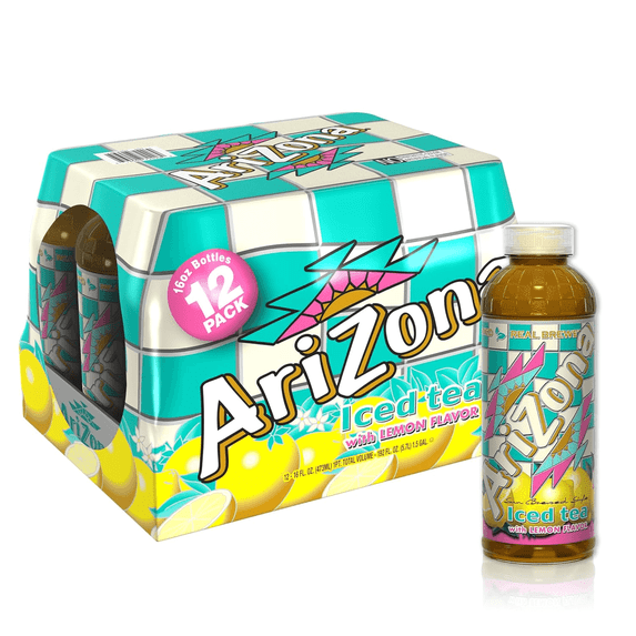 AriZona Lemon Tea - 16 Fl Oz (Pack of 12)
