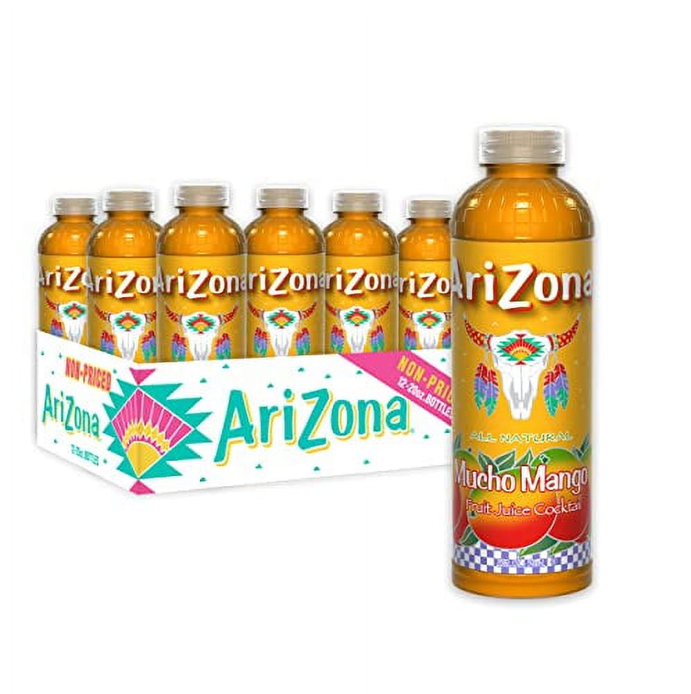 AriZona Mucho Mango Fruit Juice Cocktail, 20 Fl Oz (Pack of 12)