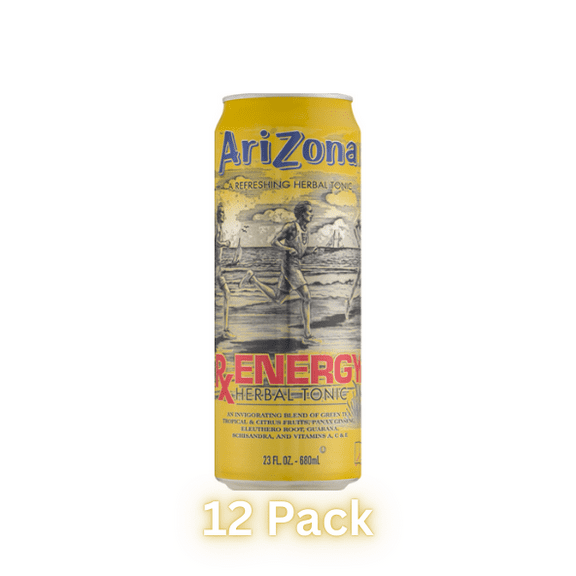 AriZona RX Energy Herbal Tonic, 23 fl oz Cans, 12 Pack