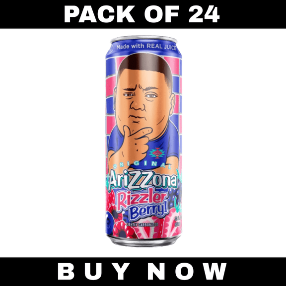AriZona Rizzler Berry , 22 oz Cans, Pack of 24  Bold Fruit Flavor