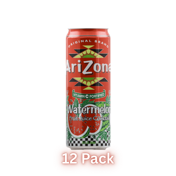 AriZona Watermelon Fruit Juice Cocktail, 23 fl oz Cans, Pack of 12