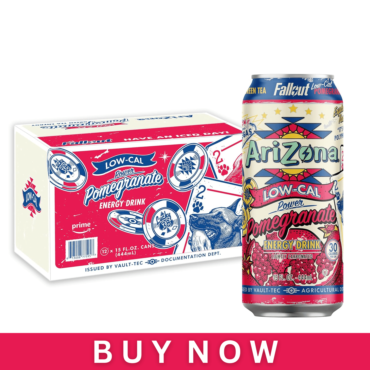 AriZona x Fallout Red Apple Green Tea Energy Drink 15 fl oz