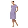 thumbnail image 1 of Aria Women's 100% Cotton Raglan Sleeve Smocked Neck 40" Sleepwear Gown, Sizes XS-5X, 1 of 7