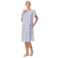 thumbnail image 1 of Aria 100% Cotton Raglan Sleeve Round Neck Sleepwear Gown, Sizes XS-5X, 1 of 8