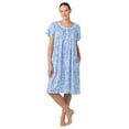thumbnail image 1 of Aria 100% Cotton Raglan Sleeve Smocked Neck Sleepwear Gown, Sizes XS-5X, 1 of 7