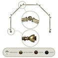 thumbnail image 1 of Aria 13/16" 5-Sided Bay Window Curtain Rod - Antique Brass, 1 of 2