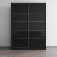 thumbnail image 1 of Aria 2 Door 59" Wide Modern High Gloss Wardrobe Armoire, Black, 1 of 5