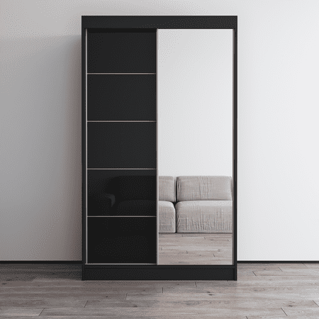 Aria 2 Door Modern 47" Wardrobe Armoire with Mirror